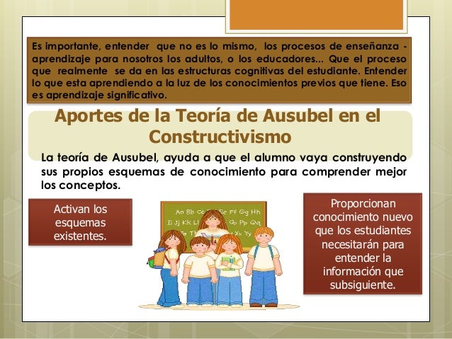 Teoría del aprendizaje de ausubel