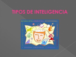 TIPOS DE INTELIGENCIA

 