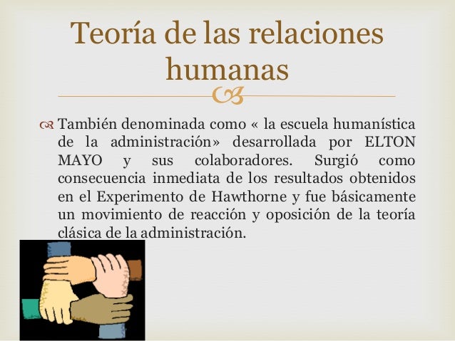Teoría de las Relaciones Humanas en la Administración - George Elton