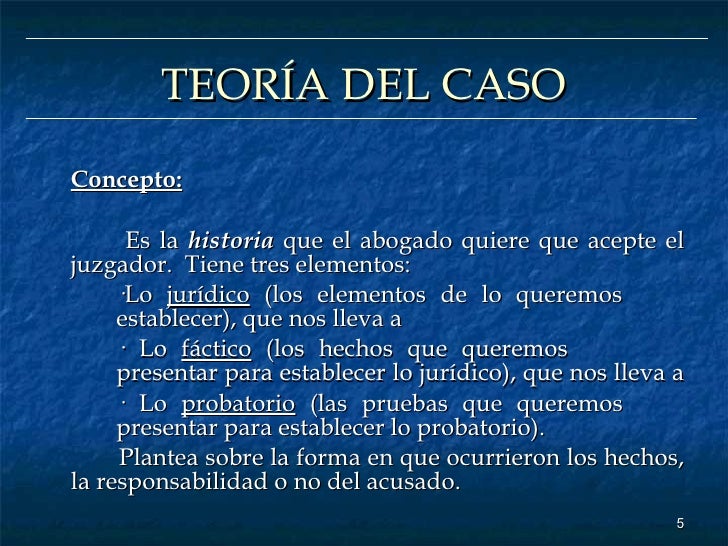 Teoria del caso definicion_teoria_online