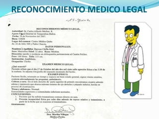 RECONOCIMIENTO MEDICO LEGAL