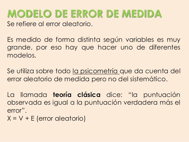 Teoría del error en la medicion