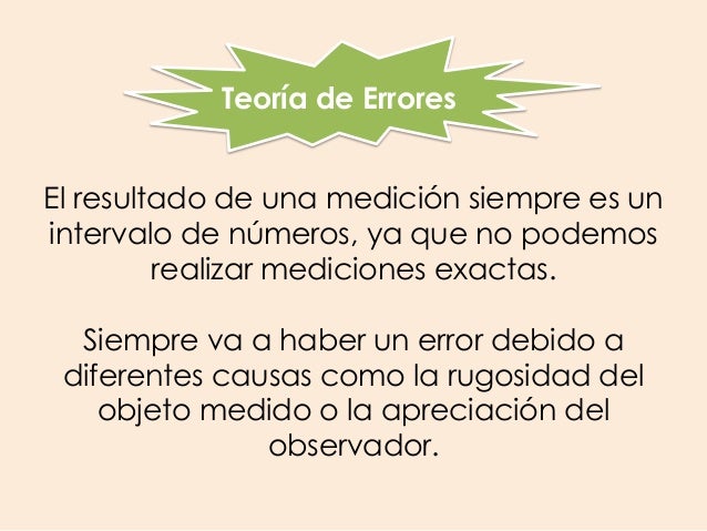 Teoría del error en la medicion