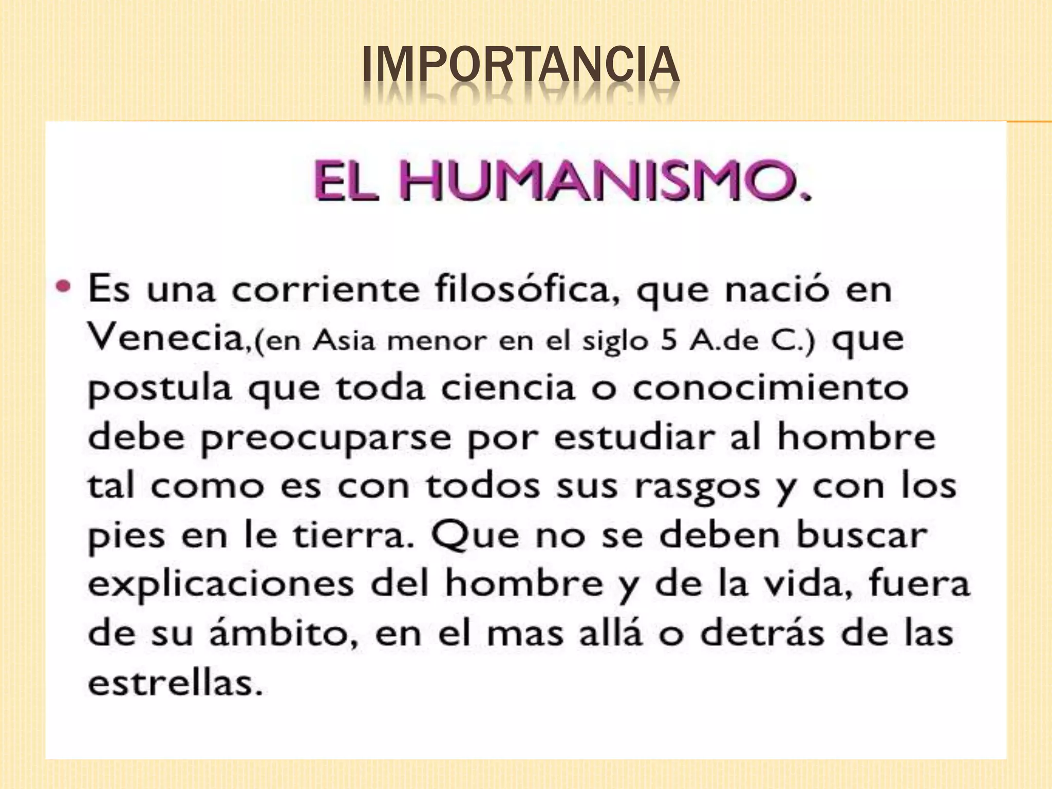 Teoria del Humanismo PPT