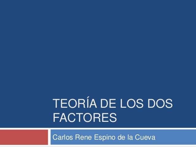 Teoría de los dos factores