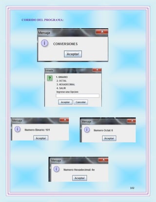 102
CORRIDO DEL PROGRAMA:
 