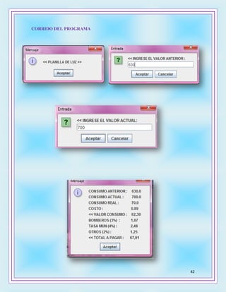 42
CORRIDO DEL PROGRAMA
 