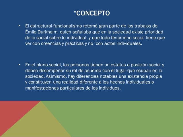Teoría Estructural Funcionalista