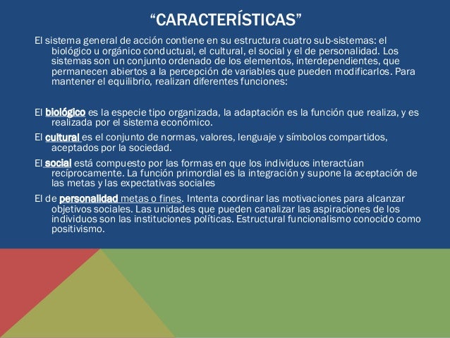 Estructural Funcionalismo Principales Representantes