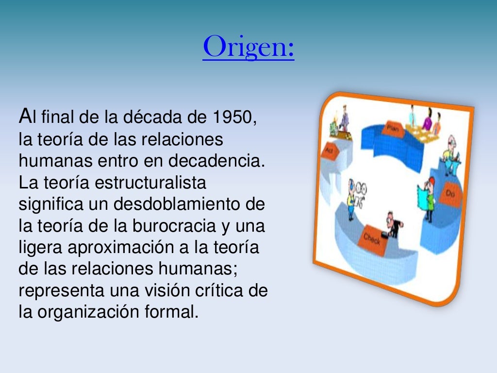 Teoría estructuralista de la administración! Teoría estructuralista de la administración!