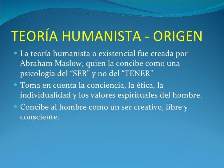 Teoría humanista