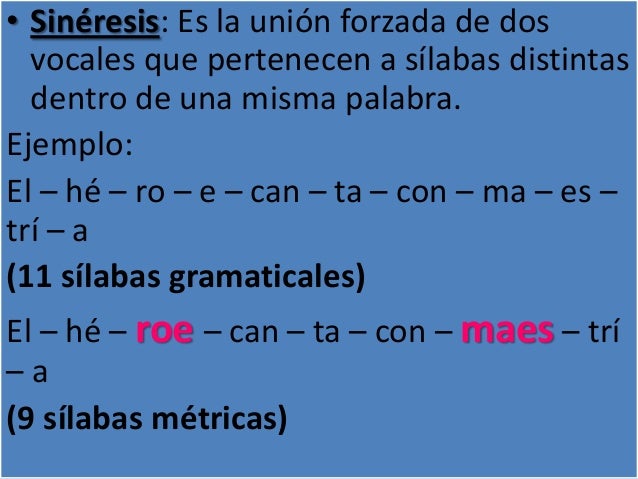 Ejemplos De Sinalefa En Un Poema Corto