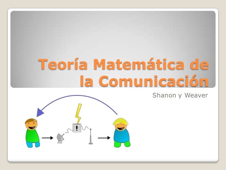 Teoría matemática de la comunicación
