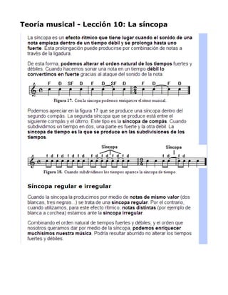Teoría musical - Lección 10: La síncopa

 