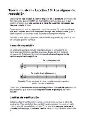 Teoría musical - Lección 13: Los signos de
repetición

 