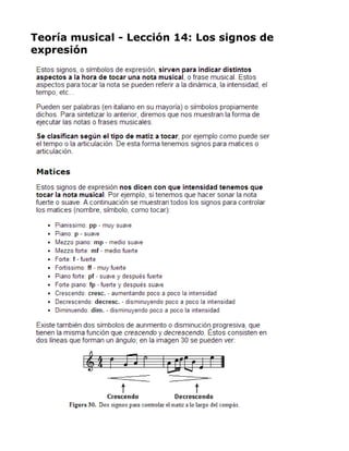 Teoría musical - Lección 14: Los signos de
expresión

 