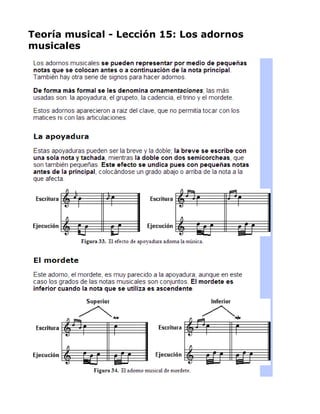 Teoría musical - Lección 15: Los adornos
musicales

 