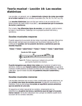 Teoría musical - Lección 16: Las escalas
diatónicas

 