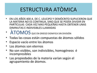 Teorìas atómicas