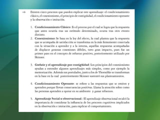 Teorías conductuales del aprendizaje 