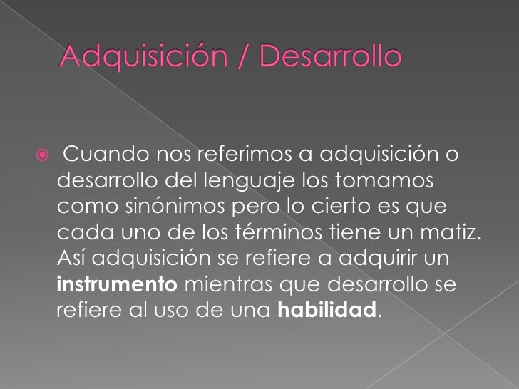 Teorías Adquisición del Lenguaje
