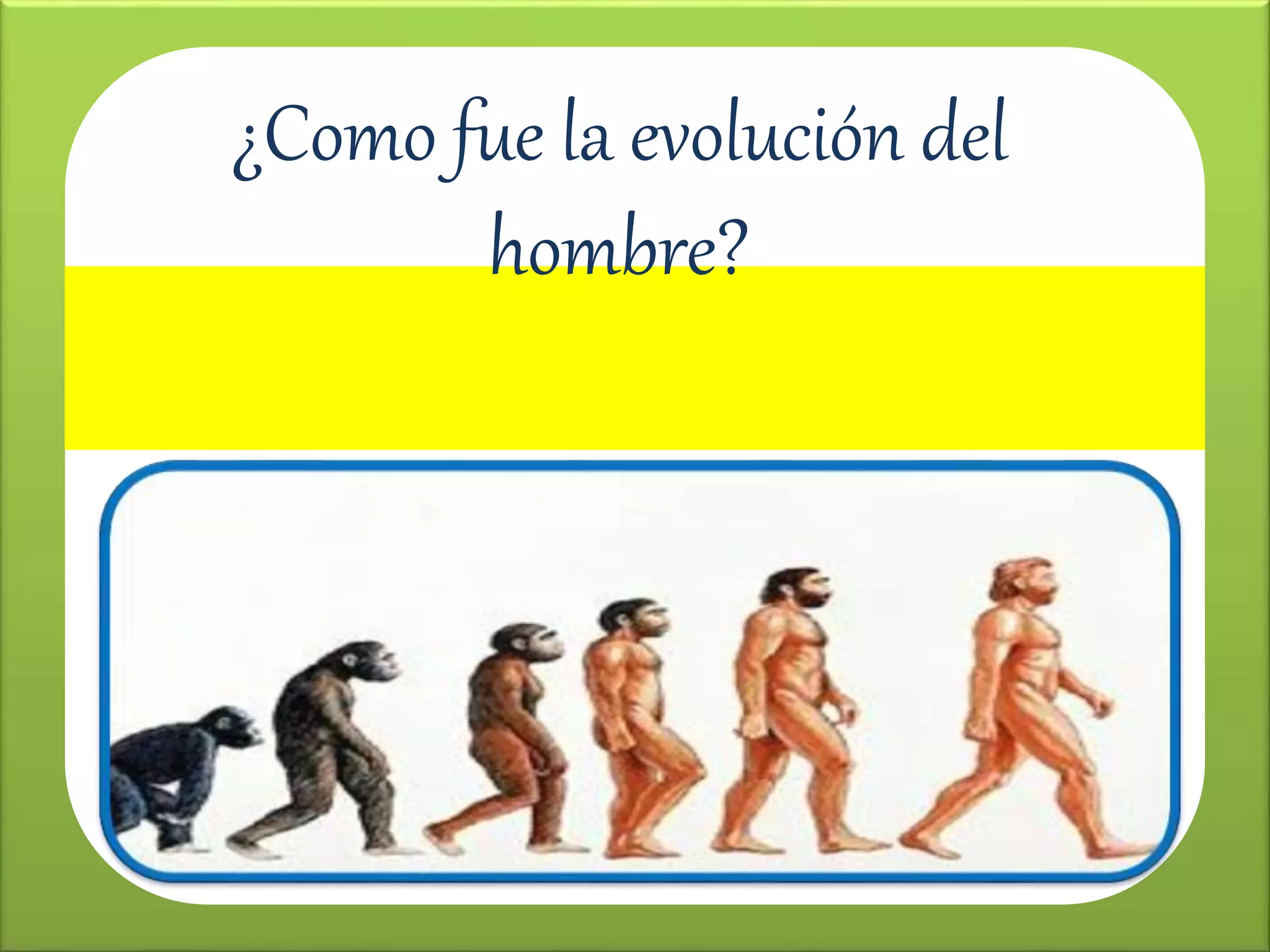 las teorias de la evolucion del hombre | PPTX