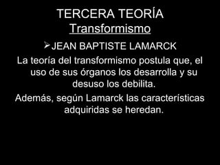 Teorías de la Evolución | PPT