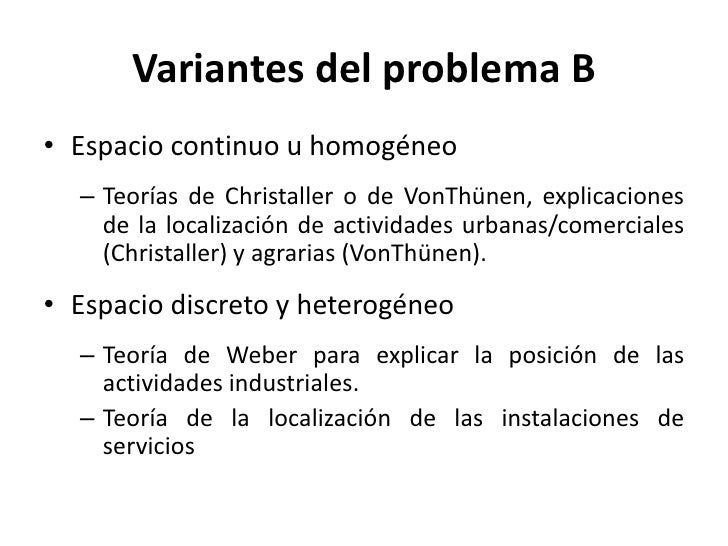 Teorías sobre Localización