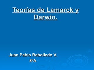Teorías de Lamarck y Darwin. Juan Pablo Rebolledo V. 8ºA 
