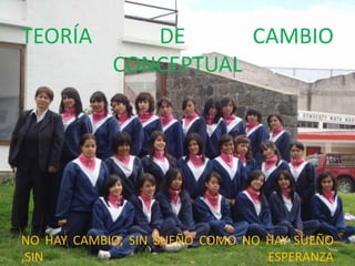 TEORÍA DE CAMBIO CONCEPTUALNO HAY CAMBIO, SIN SUEÑO COMO NO HAY SUEÑO ,SIN ESPERANZA
