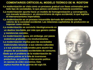 Modelo De Rostow TEORÍAS DEL DESARROLLO y Latinoamérica.ppt