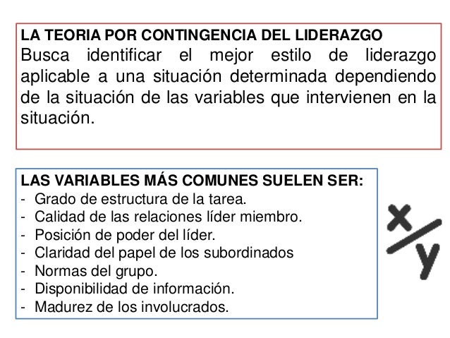 Teoria de contingencia de liderazgo_teorias