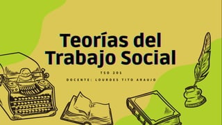 Teorías del Trabajo Social
Docente: Lourdes Tito Araujo
(PARTE 1)
 