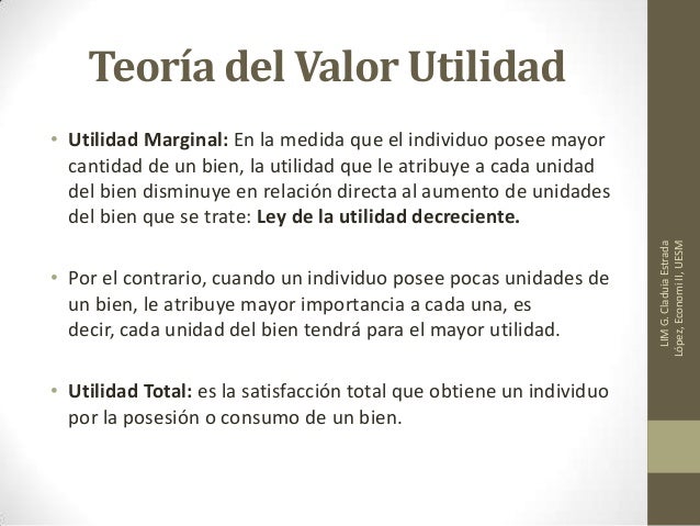 Teorías del valor