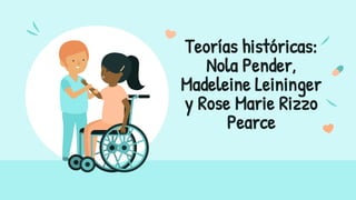 Teorías históricas:
Nola Pender,
Madeleine Leininger
y Rose Marie Rizzo
Pearce
 