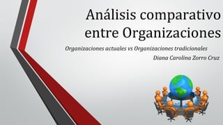 Análisis comparativo
entre Organizaciones
Organizaciones actuales vs Organizaciones tradicionales
Diana Carolina Zorro Cruz
 