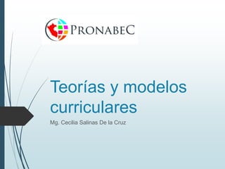 Teorías y modelos
curriculares
Mg. Cecilia Salinas De la Cruz
 