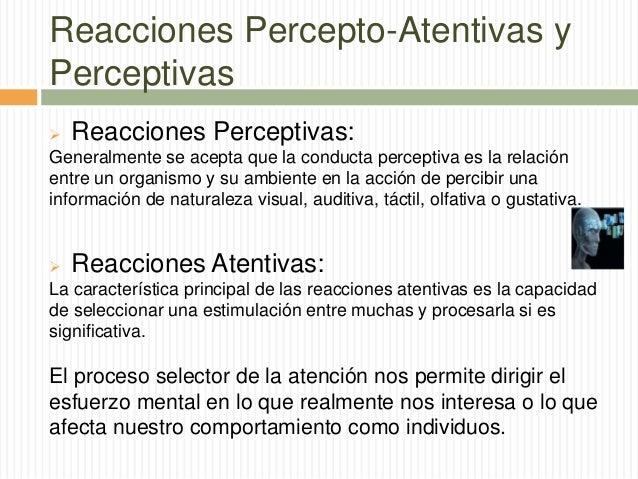 Reacciones Perceptivas