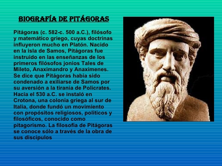 Matematicos Famosos Pitagoras