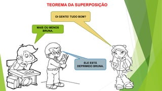 TEOREMA DA SUPERPOSIÇÃO
MAIS OU MENOS
BRUNA.
OI GENTE! TUDO BOM?
ELE ESTÁ
DEPRIMIDO BRUNA.
 