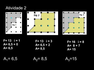 Atividade 3F= 44       i =72     A= 22 + 71         A= 93 
