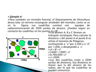 Teorema De Pitagoras Ejemplos