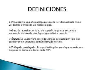 Teorema De Pitagoras Ejemplos