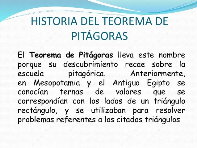 Teorema de pitagoras tic