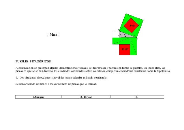 puzzles pitagoricos