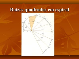 Raízes quadradas em espiralRaízes quadradas em espiral
 