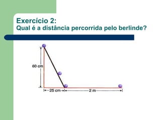 Exercício 2: Qual é a distância percorrida pelo berlinde?