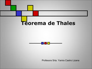 Teorema de Thales




      Profesora Srta. Yanira Castro Lizana
 