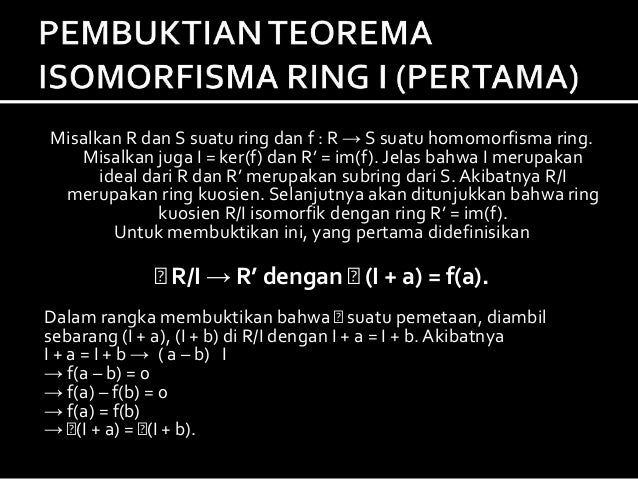 Teorema Isomorfisma Ring Makalah
