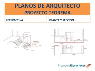 PLANOS DE ARQUITECTO
              PROYECTO TEOREMA
PERSPECTIVA           PLANTA Y SECCIÓN
 